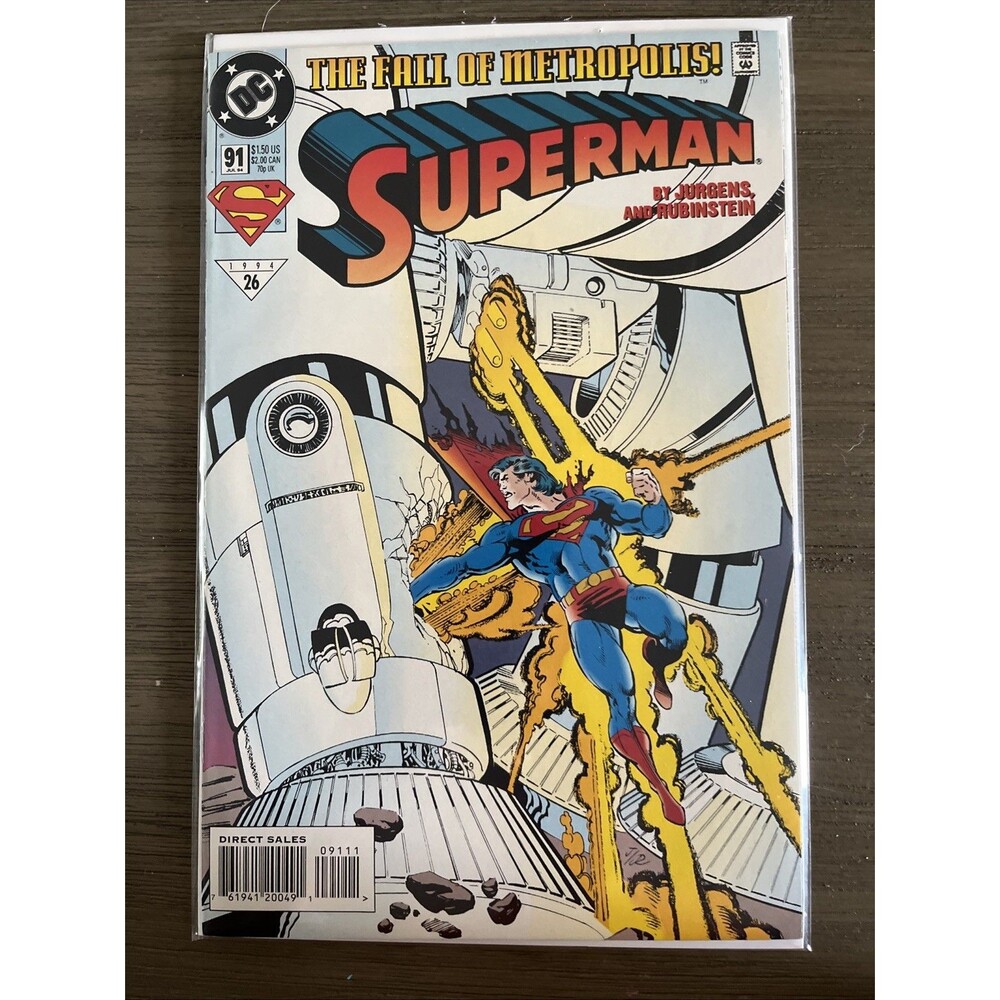 SUPERMAN #91 Jul 1994 #26 THE FALL OF METROPOLIS | DC COMICS | Bagged & Boarded